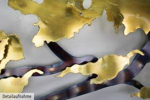 Wanddeko Metall Cherished Braun - Gold - Metall - 107 x 64 x 6 cm