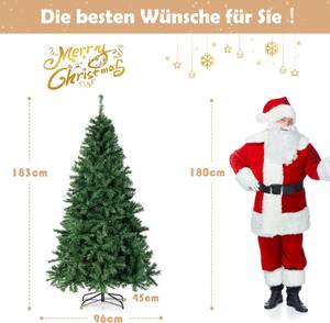 180cm Künstlicher Weihnachtsbaum Grün - Kunststoff - 96 x 180 x 96 cm
