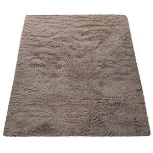 Hochflor-Teppich Silky 591 Taupe - 200 x 200 cm