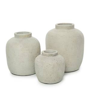 Vase Peaky Grau - Keramik - Stein - 19 x 22 x 19 cm