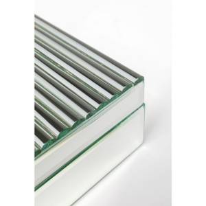 Box Elegant Silber - Glas - 16 x 8 x 16 cm