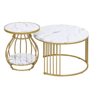 Couchtisch DianaVase Ⅱ (2er Set) Gold - Holzwerkstoff - Metall - 45 x 54 x 70 cm