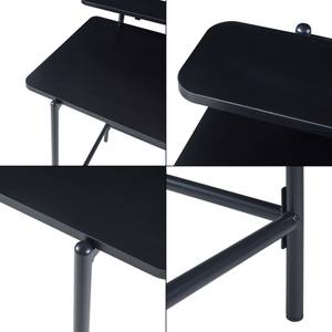 Schreibtisch Samnanger Schwarz - Holzwerkstoff - Metall - 120 x 88 x 55 cm