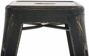 Tabouret bas Armin Noir - Métal - 40 x 46 x 40 cm