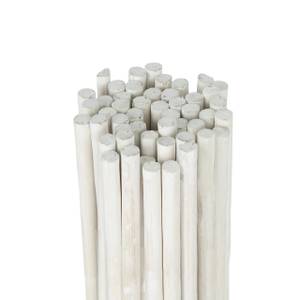 Weiße Pflanzstäbe 90 cm 50er Set Weiß - Bambus - Metall - 1 x 90 x 1 cm