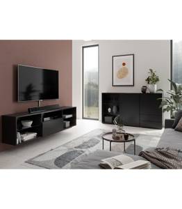 Meuble TV Dark Noir - Bois manufacturé - 32 x 52 x 154 cm