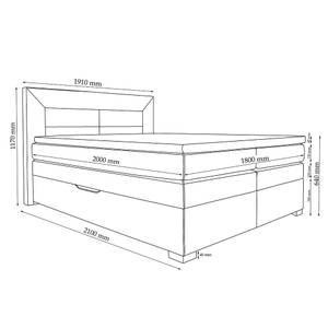 Boxspringbett  38775 Grau