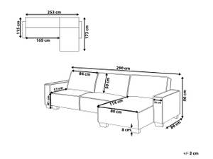 Ecksofa ROMEDAL Schwarz - Graphit - Grau - Armlehne davorstehend rechts - Ecke davorstehend links - Schlaffunktion davorstehend links