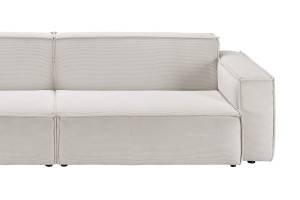 Sofa SAMU Feincord Silber - Breite: 236 cm