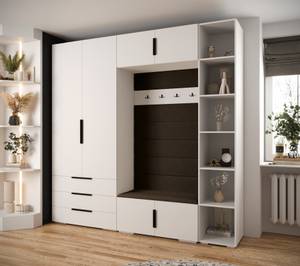 Garderobe Inova 1 Z10 Schwarz - Braun - Weiß - Schwarz