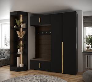 Garderobe Inova 1 Z18 Schwarz - Braun - Gold