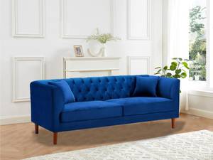 Sofa ARSENE Blau - Textil - 80 x 73 x 208 cm