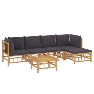 Garten-Lounge-Set 3028492-14 (6-teilig) Braun - Dunkelgrau - Grau