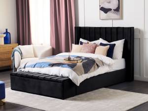 Lit double NOYERS Noir - Largeur : 170 cm