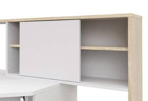 Schreibtisch Fula Weiß - Holz teilmassiv - 138 x 141 x 102 cm