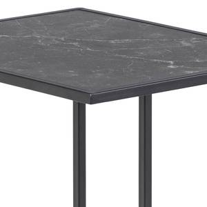 Table d'angle Infinity Imitation marbre noir / Noir