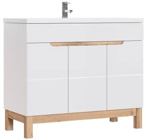 Waschtisch BALI 100x46x84 Weiß - Holzwerkstoff - Kunststoff - 100 x 84 x 46 cm