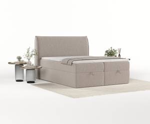 Boxspringbett Mensa Braun - Breite: 200 cm