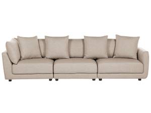 Sofa mit Ottomane SIGTUNA 2-tlg Beige - Schwarz