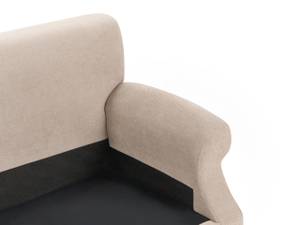 2-Sitzer Sofa EIKE Beige - Eiche Dunkel - Textil