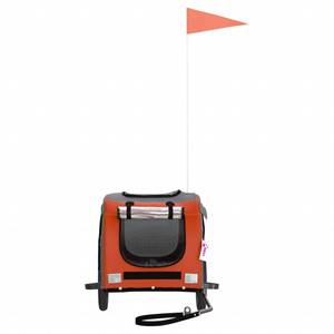 Remorque vélo pour chien 3028771-1 Orange - 53 x 124 cm