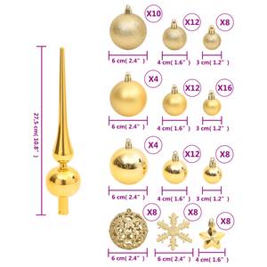 Weihnachtskugel Set (111-teilig) 3030307 Gold