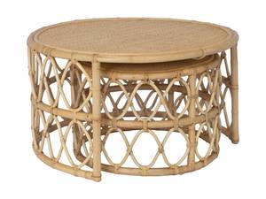 Table gigogne RONITA Beige - Rotin - 80 x 45 x 80 cm