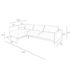 Ecksofa 6198 Ecke davorstehend links