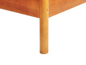 Doppelbett BARRET Braun - Massivholz - 156 x 86 x 210 cm