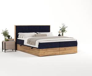 Boxspringbett Ikigai mit Topper Blau - Breite: 140 cm