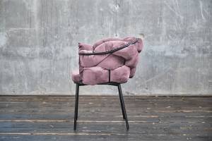 Stuhl MONTY Designstuhl velvet Pink