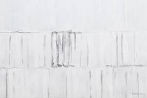 Acrylbild handgemalt Tür zur Freiheit Weiß - Massivholz - Textil - 80 x 120 x 4 cm
