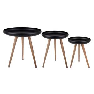 Beistelltisch Tripod Wood Legs Schwarz - Metall - 37 x 46 x 37 cm