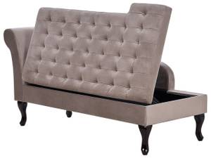 Chaiselongue PESSAC Beige - Schwarz - Taupe - Armlehne davorstehend rechts - Ecke davorstehend links