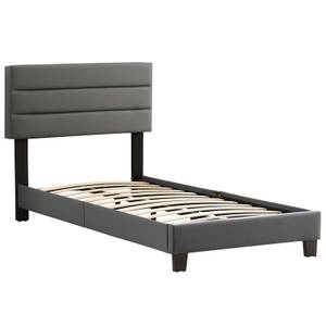 Lit simple HUDSON 90x190 cm Gris