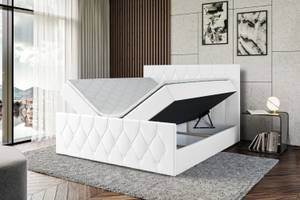 Boxspringbett VELANTO Hochglanz Weiß - Breite: 200 cm - H3