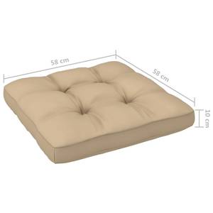 Paletten-Ottomane 3016504-1 Beige - Weiß