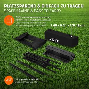 Campingtisch aus Aluminium Schwarz