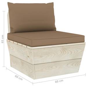 Paletten-Mittelsofa 3004855-2 Taupe