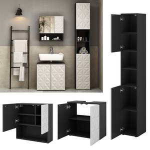 Mobilier de salle de bains Edge Noir - Blanc