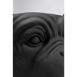 Cache-pot bouledogue noir Noir - Verre - 33 x 38 x 35 cm