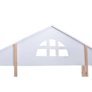 Etagenbett FunySafe Ⅰ Weiß - Holzwerkstoff - Massivholz - Holzart/Dekor - 205 x 233 x 205 cm