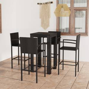 Bar-Set (5-teilig) 3064808 Schwarz - Metall - 61 x 111 x 61 cm