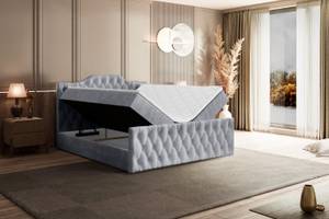 Boxspringbett VILA-1-Z Grau - Breite: 160 cm - H4