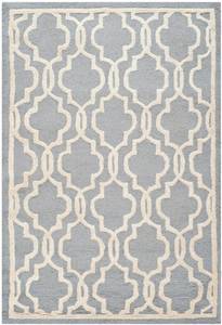 Wollteppich Oakley Beige - Grau - Textil - 120 x 1 x 180 cm