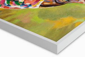 Acrylbild handgemalt Head Up Braun - Massivholz - Textil - 70 x 100 x 4 cm