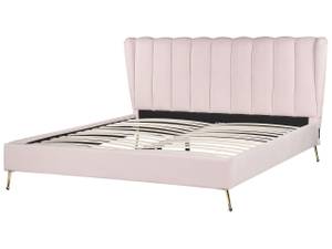 Doppelbett MIRIBEL Gold - Pink - Breite: 207 cm