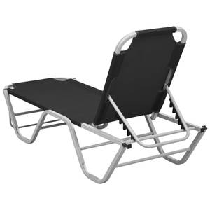 Chaise longue 3008940 Noir - Métal - 59 x 30 x 190 cm