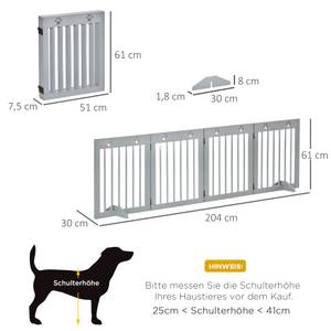 Hunde-Absperrgitter D06-084LG Hellgrau