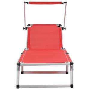 Chaise longue 296458 Rouge - Métal - 58 x 26 x 186 cm